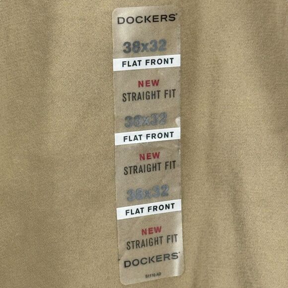Docker's Premium Straight Fit Men's Khaki Casual Tan Pants Size 38 x 32 NEW - Picture 11 of 12